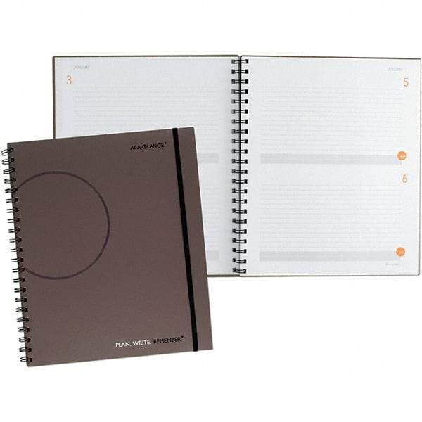 AT-A-GLANCE - 183 Sheet, 8-3/8 x 11", Planning Notebook - Gray - Apex Tool & Supply
