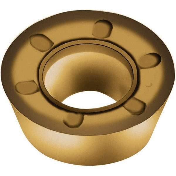 Walter - RDMT1204M0 D57 Grade WKP35G Carbide Milling Insert - TiAlN/TiN Finish, 4.76mm Thick, 12mm Inscribed Circle, 6mm Corner Radius - Apex Tool & Supply