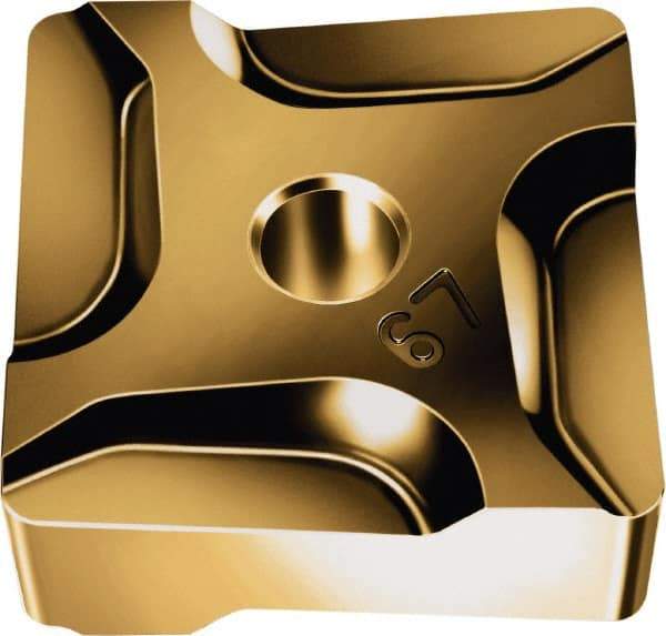 Walter - SNEF1204M0 Grade WKP35G Carbide Milling Insert - TiAlN/TiN Finish, 4.76mm Thick, 1/2" Inscribed Circle, 0.8mm Corner Radius - Apex Tool & Supply