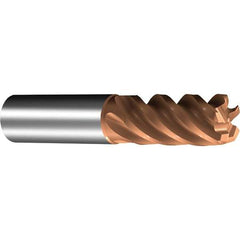 Sandvik Coromant - 8mm, 5 Flute, Solid Carbide, 0.5mm Corner Chamfer End Mill - 42° Helix, 18mm LOC - Apex Tool & Supply