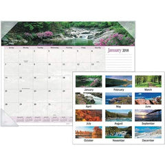 AT-A-GLANCE - 12 Sheet, 22 x 17", Desk Pad Calendar - Landscapes - Apex Tool & Supply