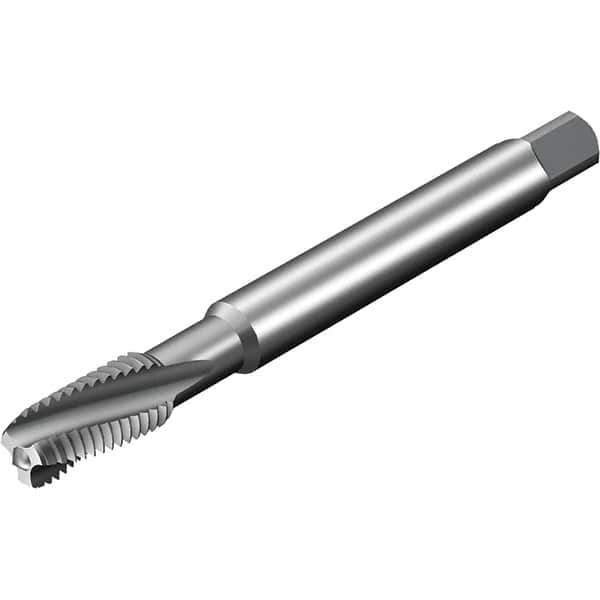 Sandvik Coromant - 3 Flute 6HX Spiral Flute Tap - Powdered Metal High Speed Steel, AlCrN Finish - Apex Tool & Supply