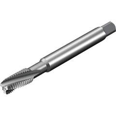 Sandvik Coromant - 3 Flute 6HX Spiral Flute Tap - Powdered Metal High Speed Steel, AlCrN Finish - Apex Tool & Supply