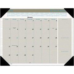 AT-A-GLANCE - 12 Sheet, 22 x 17", Desk Pad Calendar - Buff - Apex Tool & Supply