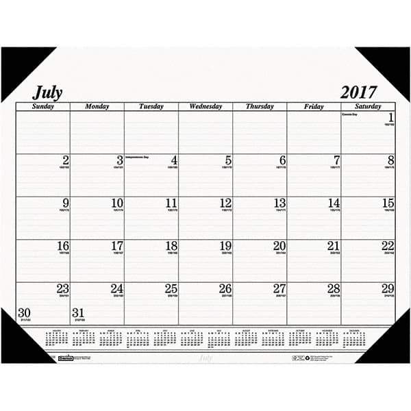 House of Doolittle - 14 Sheet, 22 x 17", Desk Pad Calendar - White - Apex Tool & Supply