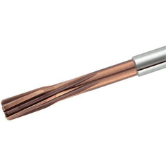 Iscar - 12mm Solid Carbide 6 Flute Chucking Reamer - Helical Flute, 12mm Straight Shank, 85mm Flute Length, 130mm OAL - Apex Tool & Supply