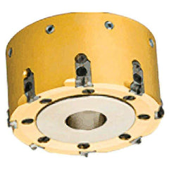 Iscar - 8 Inserts, 100mm Cut Diam, 32mm Arbor Diam, 2.5mm Max Depth of Cut, Indexable Square-Shoulder Face Mill - 0/90° Lead Angle, 56mm High, CA-SPM Insert Compatibility, Through Coolant, Series AluFraise - Apex Tool & Supply