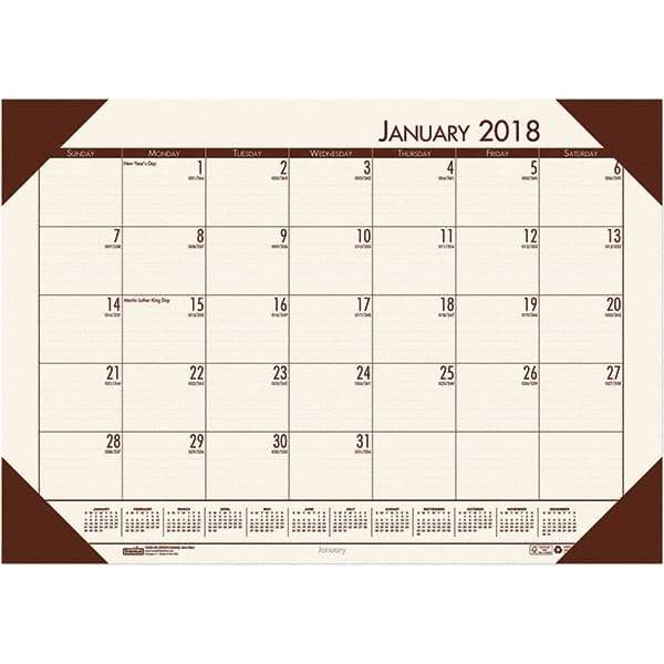 House of Doolittle - 12 Sheet, 22 x 17", Desk Pad Calendar - Moonlight Cream - Apex Tool & Supply