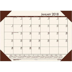 House of Doolittle - 12 Sheet, 22 x 17", Desk Pad Calendar - Moonlight Cream - Apex Tool & Supply