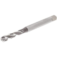 Iscar - 1/2-20 UNF 3 Flute 2B Modified Bottoming Spiral Flute Tap - Cobalt, TiN Finish, 100mm OAL, Right Hand Flute, Right Hand Thread, Series TPS UNF - Apex Tool & Supply