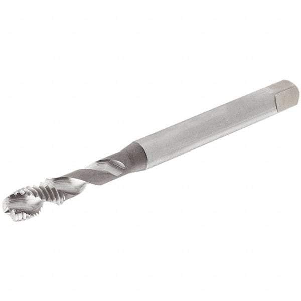Iscar - 5/16-24 UNF 3 Flute 2B Modified Bottoming Spiral Flute Tap - Cobalt, Uncoated, 90mm OAL, Right Hand Flute, Right Hand Thread, Series TPS UNF - Apex Tool & Supply