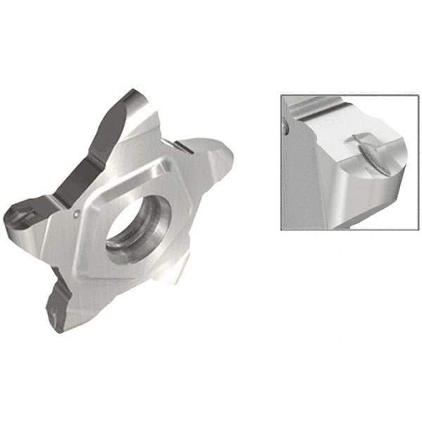 Iscar - 24N157PENTA Grade IC807G, 1.57mm Cutting Width Carbide Grooving Insert - 3mm Max Depth of Cut, 0.79mm Corner Radius, TiAlN/AlTiN/TiN Finish - Apex Tool & Supply