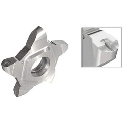 Iscar - 24N157PENTA Grade IC807G, 1.57mm Cutting Width Carbide Grooving Insert - 3mm Max Depth of Cut, 0.79mm Corner Radius, TiAlN/AlTiN/TiN Finish - Apex Tool & Supply