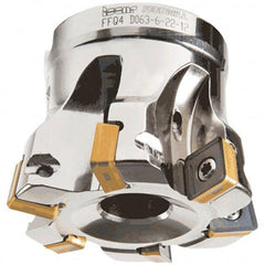 Iscar - Indexable High-Feed Face Mills Cutting Diameter (Decimal Inch): 0.708 Cutting Diameter (mm): 18 - Apex Tool & Supply