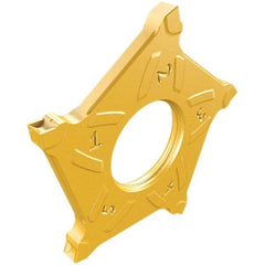 Iscar - PENTAD40N300 Grade IC808, 3mm Cutting Width Carbide Cutoff Insert - Neutral Lead Angle, 0.2mm Corner Radius, TiAlN Finish - Apex Tool & Supply