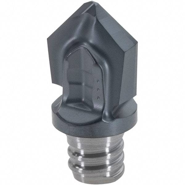 Iscar - MM HCD Grade IC908 Carbide Chamfer Milling Tip Insert - TiAlN Finish, 2 Flutes, 10mm Cutting Diam, 4.5mm Depth of Cut, 14mm Extension - Apex Tool & Supply