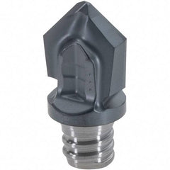 Iscar - MM HCD Grade IC908 Carbide Chamfer Milling Tip Insert - TiAlN Finish, 2 Flutes, 10mm Cutting Diam, 4.5mm Depth of Cut, 14mm Extension - Apex Tool & Supply