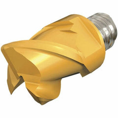 Iscar - MM EC Grade IC908 Carbide End Milling Tip Insert - TiAlN Finish, 3 Flutes, 12mm Cutting Diam, 9mm Depth of Cut, 16.5mm Extension, 45° Helix - Apex Tool & Supply