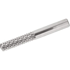Iscar - 10mm Cutting Diam x 20mm Length of Cut, 6 Flute, Compression Spiral Router Bit - Uncoated, Right Hand Cut, Solid Carbide, 72mm OAL x 10mm Shank Diam, Square End - Apex Tool & Supply