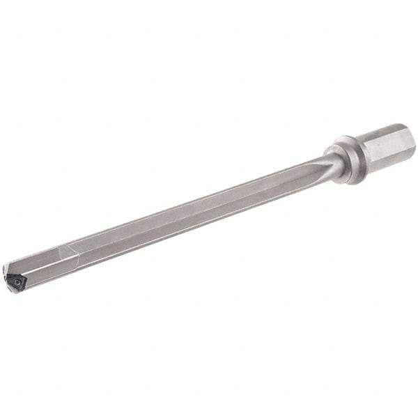 Iscar - 10.72" Max Drill Depth, 15xD, 0.687" Diam, Indexable Insert Drill - 1 Insert, 1" Shank Diam, Weldon Flat Shank - Apex Tool & Supply