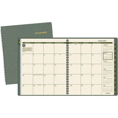 AT-A-GLANCE - 24 Sheet, 9 x 11", Monthly Planner - Green - Apex Tool & Supply