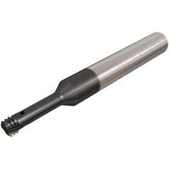 Iscar - UNJ, 5.1mm Cutting Diam, 3 Flute, Solid Carbide Helical Flute Thread Mill - Internal Thread, 16mm LOC, 64mm OAL, 8mm Shank Diam - Apex Tool & Supply
