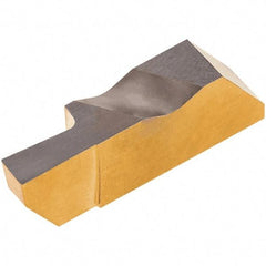 Iscar - 3189INGD Grade IC807, 4.8mm Cutting Width Carbide Grooving Insert - 6.35mm Max Depth of Cut, Left Hand, 0.57mm Corner Radius, TiAlN/TiN Finish - Apex Tool & Supply