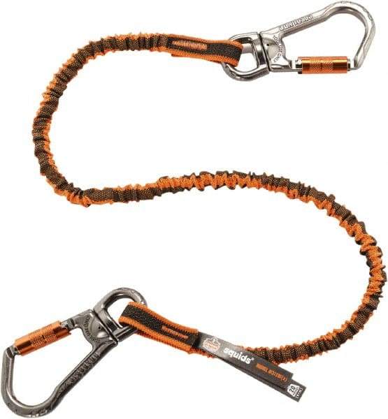 Ergodyne - 38" Tool Lanyard - Carabiner Connection, 60" Extended Length, Orange - Apex Tool & Supply