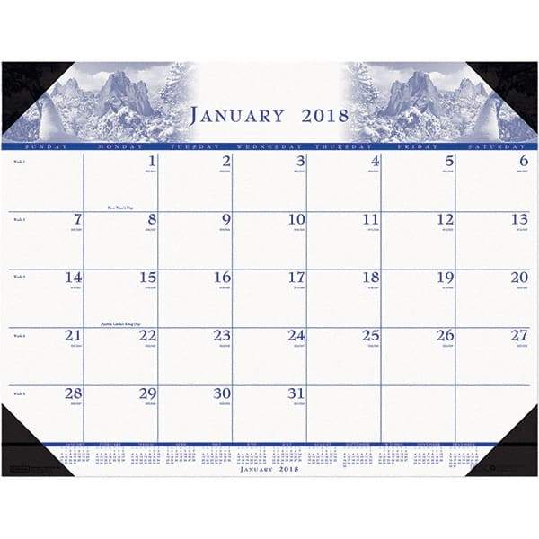 House of Doolittle - 12 Sheet, 22 x 17", Desk Pad Calendar - Nature - Apex Tool & Supply