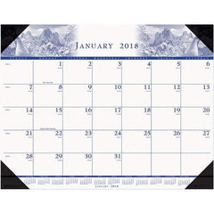 House of Doolittle - 12 Sheet, 22 x 17", Desk Pad Calendar - Nature - Apex Tool & Supply
