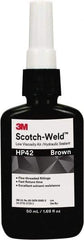 3M - 50 mL Bottle Brown Threaded Pipe Sealant - Dimethacrylate, 300°F Max Working Temp, For Seal Hydraulic & Pneumatic Pipes & Fittings - Apex Tool & Supply