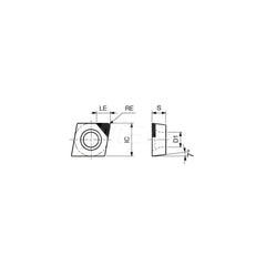 Turning Insert:  1QP-CCGW451805 BX470,  Polycrystalline Cubic Boron Nitride Uncoated Finish,  Neutral,  0.0080″ Corner Radius,  80.0 &deg N/A Diamond,  Series  CCGW