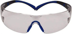 3M - Indoor/Outdoor Gray Lenses, Frameless Safety Glasses - Anti-Fog, Blue/Gray Frame, Size Universal, Wrap Around - Apex Tool & Supply