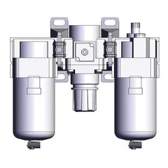 SMC PNEUMATICS - Filter, Regulator & Lubricator (FRL) Units Configuration: 3 Pc. Filter-Regulator-Lubricator Body Type: Standard - Apex Tool & Supply