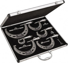 Starrett - Mechanical Outside Micrometer Sets Minimum Measurement (Inch): 0 Maximum Measurement (Inch): 6 - Apex Tool & Supply