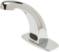Zurn - Chrome Plated Electronic Internal Temperature Control Mixer Sensor Faucet - Powered by 4 AA Batteries, Standard Spout, Single Hole Mounting Centers - Apex Tool & Supply