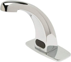 Zurn - Chrome Plated Electronic Internal Temperature Control Mixer Sensor Faucet - Powered by 4 AA Batteries, Standard Spout, Single Hole Mounting Centers - Apex Tool & Supply