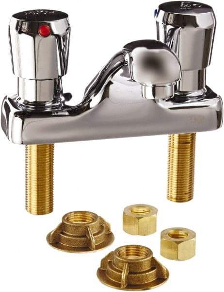 Zurn - Integral, Metering Faucet, Chrome Plated Deck Mount, Lavatory Metering Faucet - Push Button Handle - Apex Tool & Supply