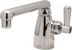 Zurn - Swing Spout/Nozzle, Two Handle, Chrome Plated Single Hole Mount, Laboratory Faucet - Lever Handle - Apex Tool & Supply