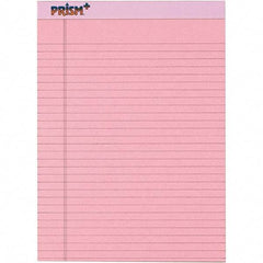 TOPS - 50 Sheet, 8-1/2 x 11-3/4", Legal/Wide (Style) Legal Pad - Pastel Pink - Apex Tool & Supply