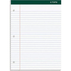 TOPS - 100 Sheet, 8-1/2 x 11-3/4", Legal/Wide (Style) Writing Pad - White - Apex Tool & Supply