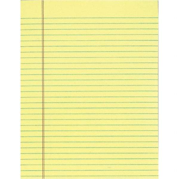 TOPS - 50 Sheet, 8-1/2 x 11", Legal/Wide (Style) Legal Pad - Canary - Apex Tool & Supply