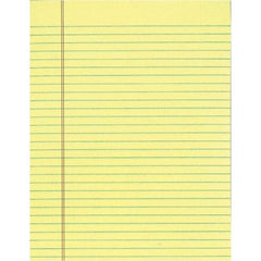 TOPS - 50 Sheet, 8-1/2 x 11", Legal/Wide (Style) Legal Pad - Canary - Apex Tool & Supply