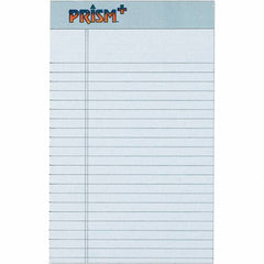 TOPS - 50 Sheet, 5 x 8", Narrow Legal Pad - Pastel Gray - Apex Tool & Supply