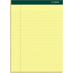 TOPS - 100 Sheet, 8-1/2 x 11-3/4", Narrow Writing Pad - Canary - Apex Tool & Supply