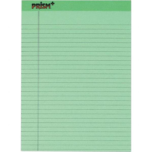 TOPS - 50 Sheet, 8-1/2 x 11-3/4", Legal/Wide (Style) Legal Pad - Pastel Green - Apex Tool & Supply