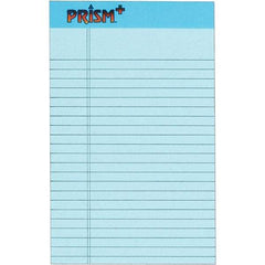 TOPS - 50 Sheet, 5 x 8", Narrow Legal Pad - Pastel Blue - Apex Tool & Supply