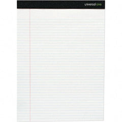 Universal One - 50 Sheet, 8-1/2 x 11-3/4", Legal/Wide (Style) Writing Pad - White - Apex Tool & Supply