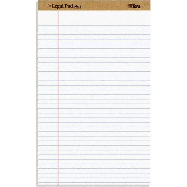 TOPS - 50 Sheet, 8-1/2 x 14", Legal/Wide (Style) Legal Pad - White - Apex Tool & Supply