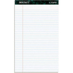 TOPS - 50 Sheet, 8-1/2 x 14", Legal/Wide (Style) Writing Pad - White - Apex Tool & Supply